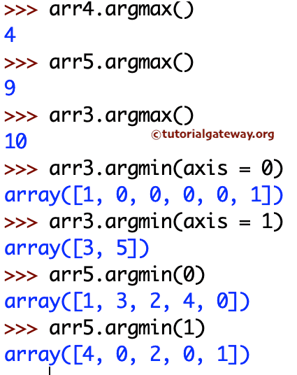 Python NumPy argmax Example