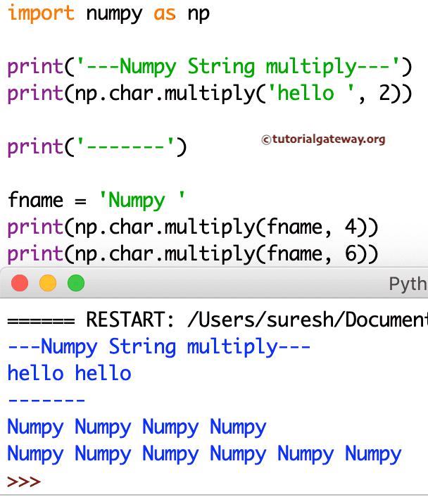 Python Numpy multiply Function