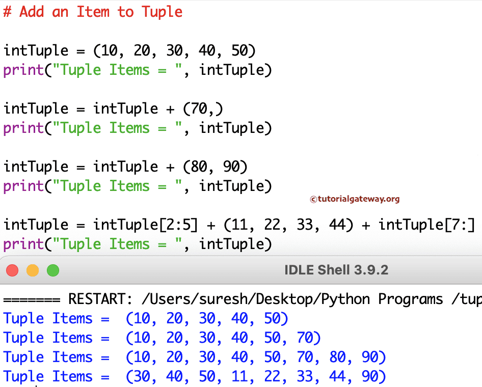 Program to Add an Item to Tuple