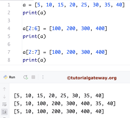 Python Program to Change List Items