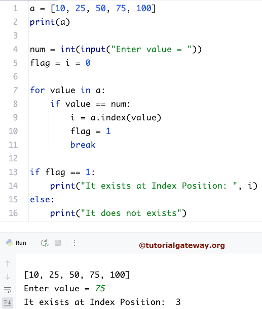 Python Program to Check if the element exists in a List