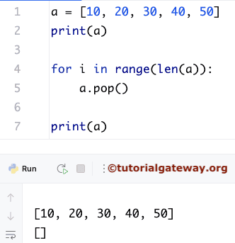 Python Program to Clear a List