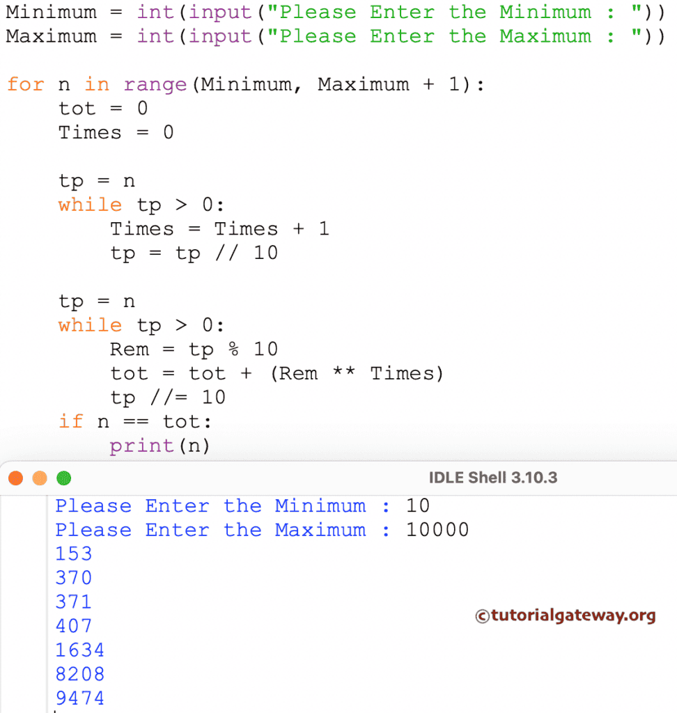 Python Program to Print Armstrong Numbers from 1 to N