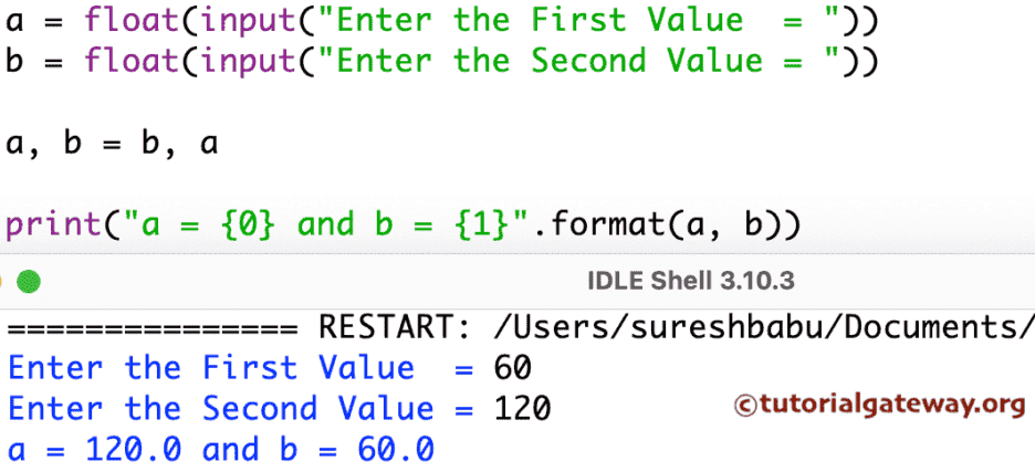 without using temporary variable