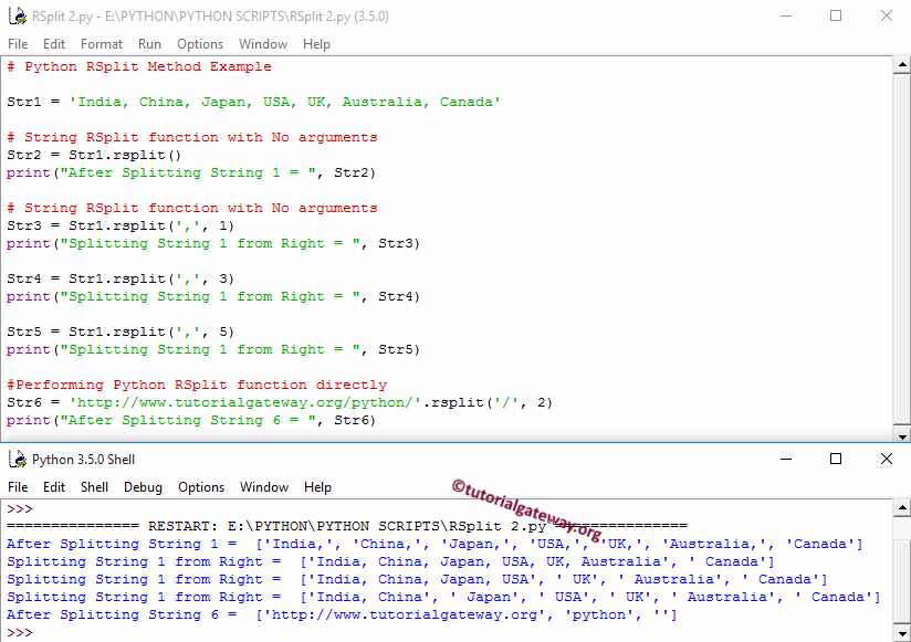 Python RSplit String Function Example 2