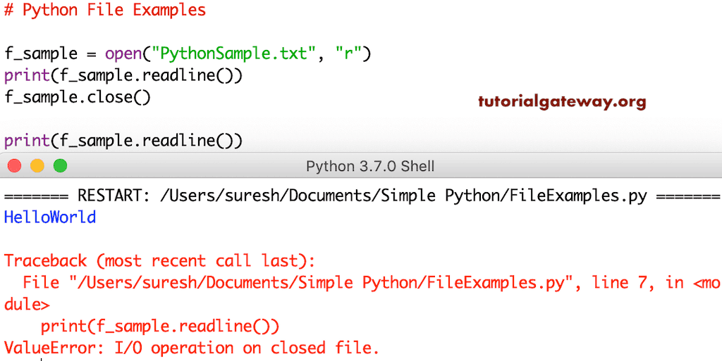 Python file close function Example