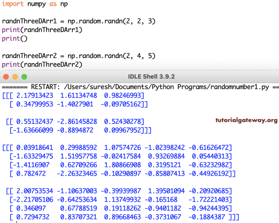 random randn Example