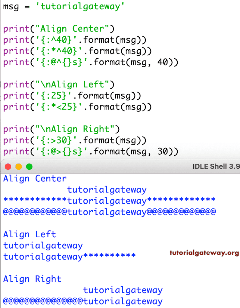 string format padding