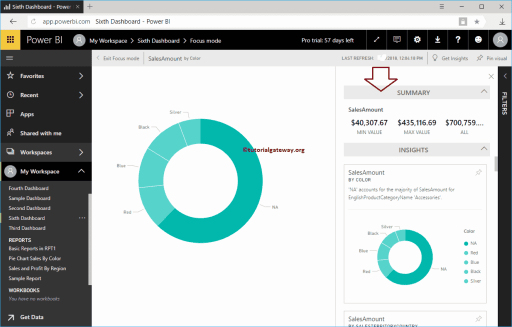 Quick insights in Power BI 6