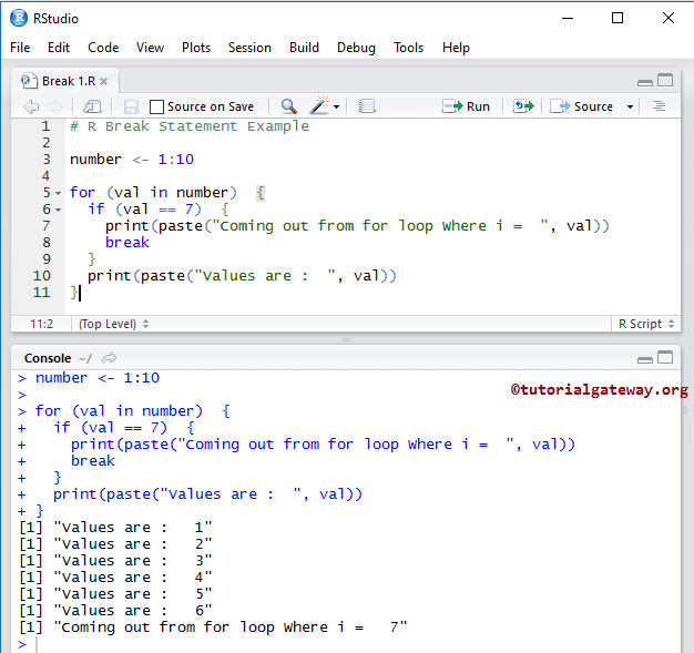 R Break Statement 1