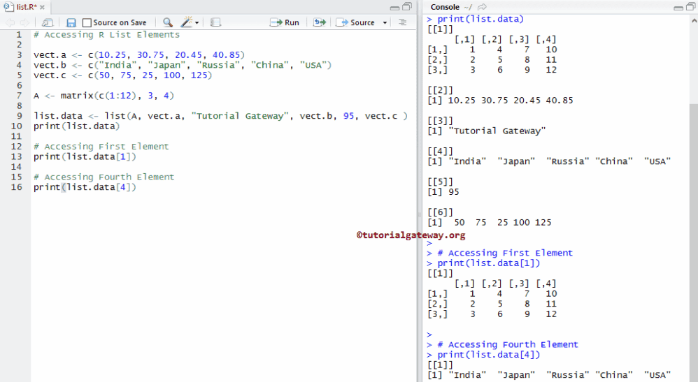 Accessing List Elements 6