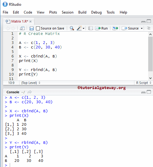 using cbind and rbind 3