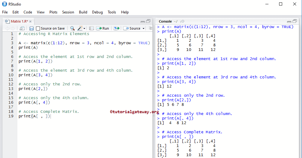 Access R Matrix Elements 6