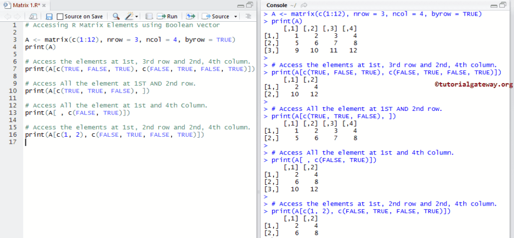 Access Matrix Elements using Boolean Vector 8