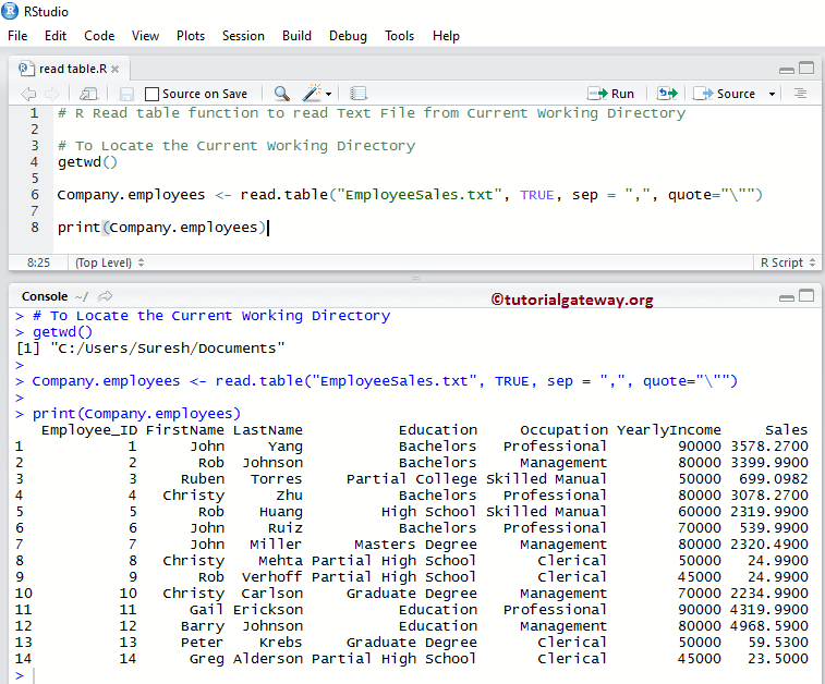 R Read table Function 2