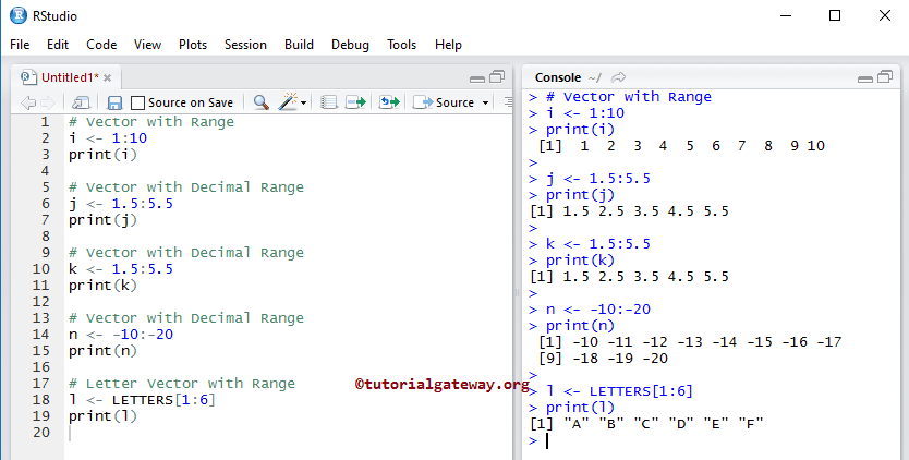 Create R Vector using Range 2