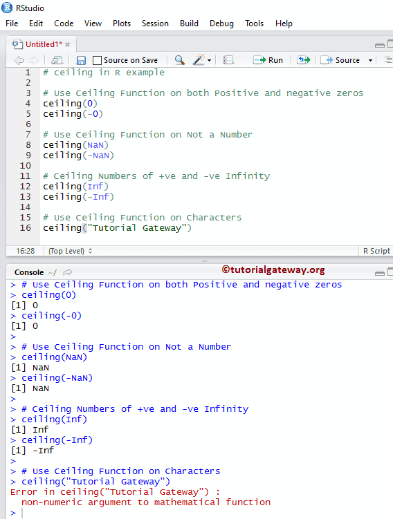 R ceiling Function 1