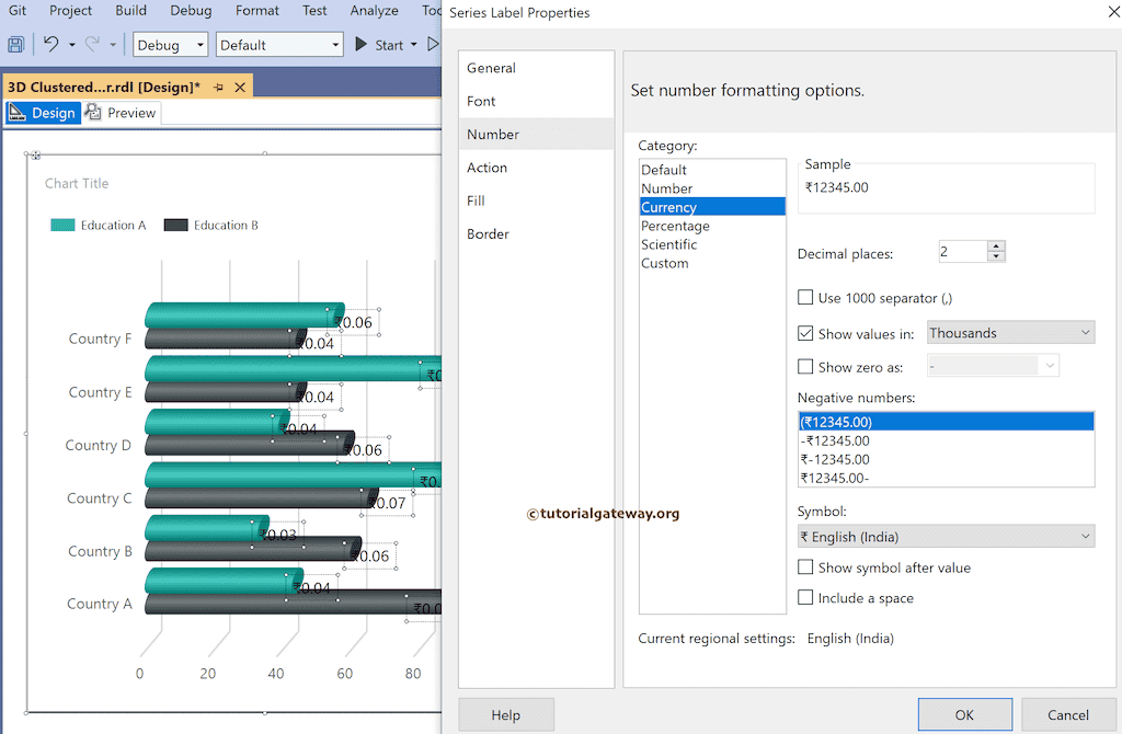 Format Data label Numbers