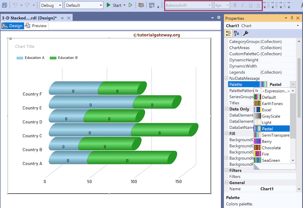 Change the Color palette