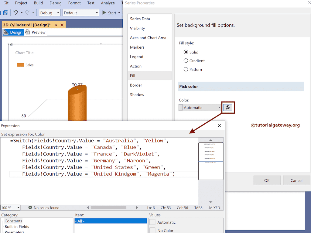 Custom Colors Expression