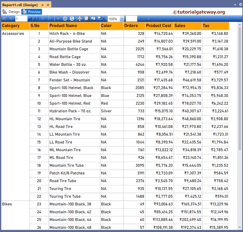 add Row Numbers to the SSRS Group Table Report Preview