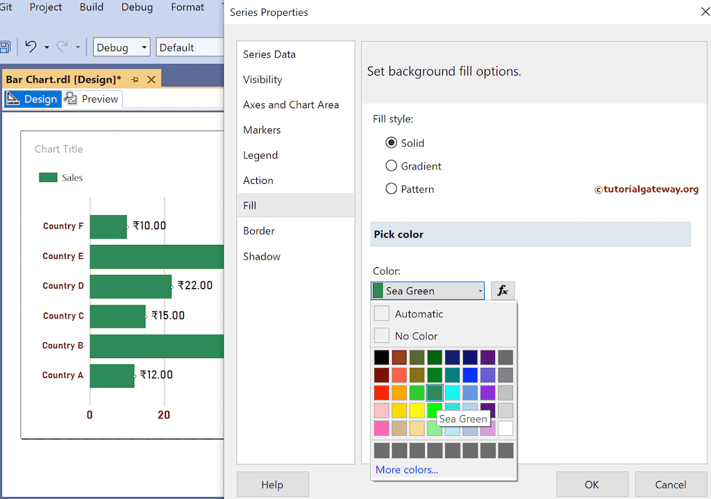 Change Default rectangle colors