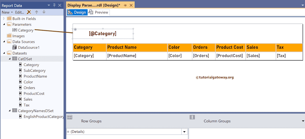 Display Parameter Value Report 11
