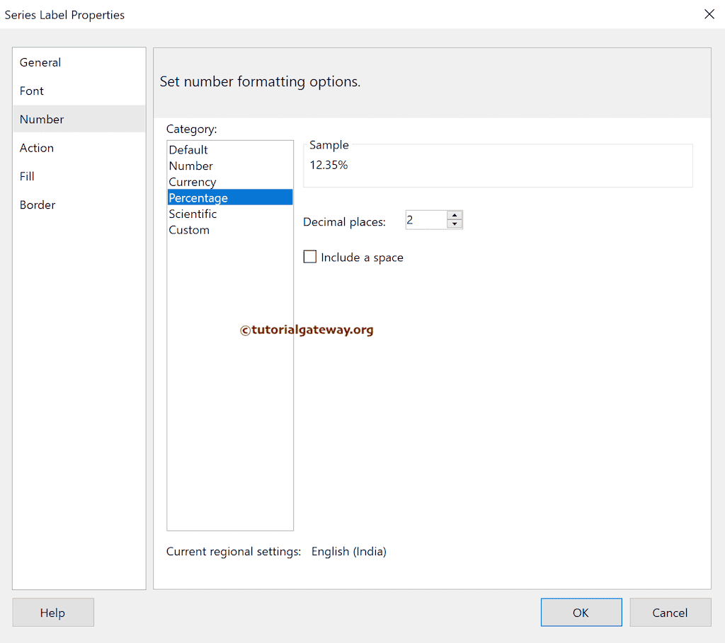 Change Numbers to Display Percentages in Pie Chart
