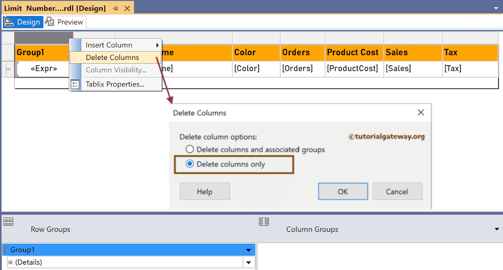 Limit the Number of Rows Per Page in SSRS Report 12