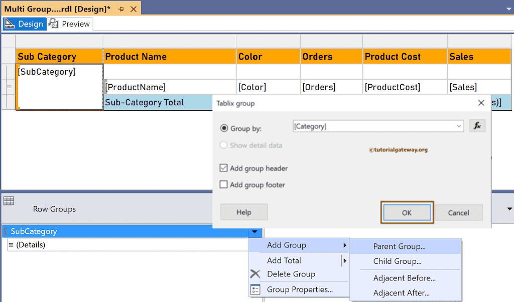 Add Another parent Group