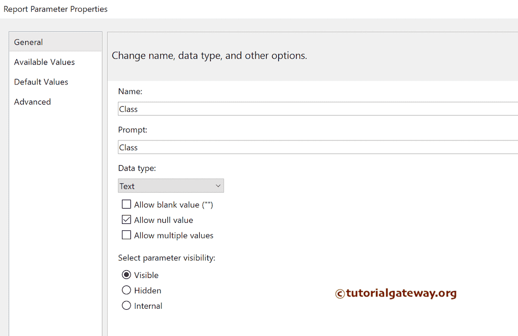Checkmark Allow Null Value to allow Null Parameters at Query Level 