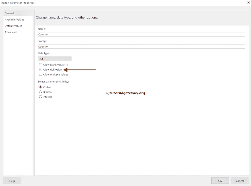 Optional SSRS Report Parameter using a Query Level Allow Nulls