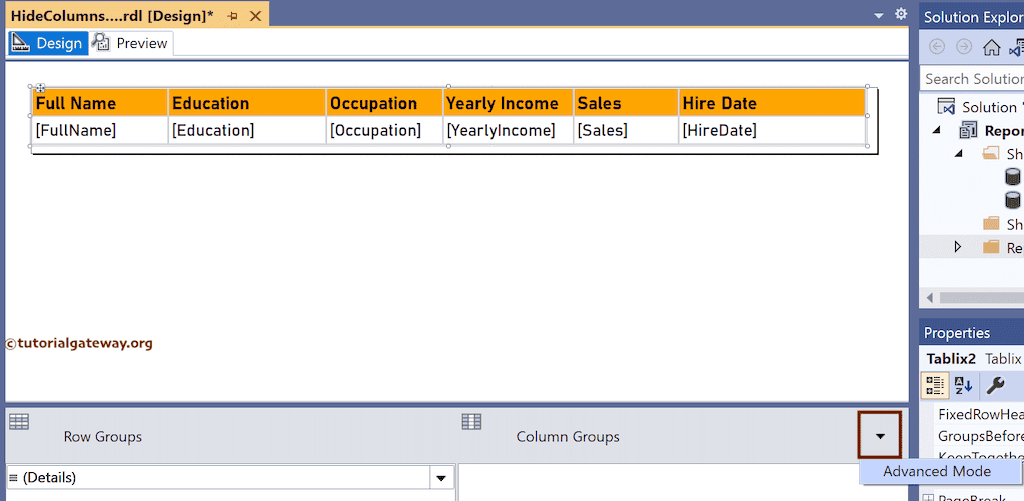 Choose Advanced Mode