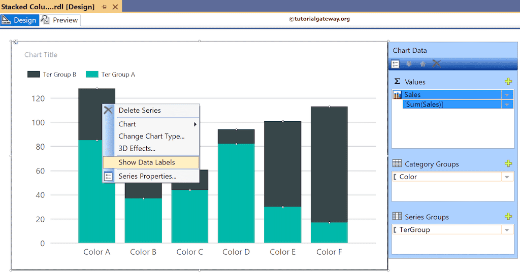 Show Data Labels in SSRS Stacked Column Chart