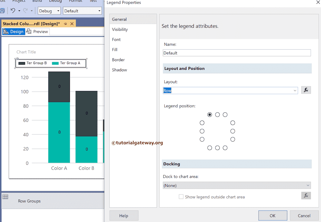 Format Legend Position and font