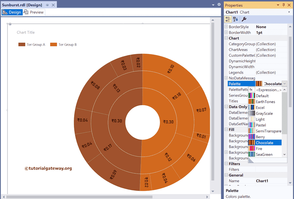 Select different Palette