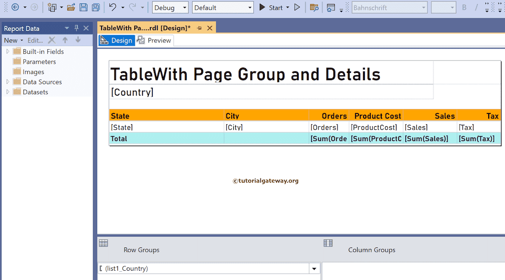 Format Table and Colors