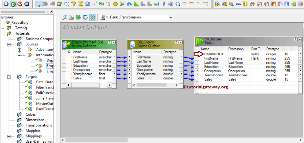 Rank Transformation in informatica 7