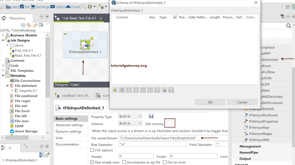 Read Text File in Talend 14
