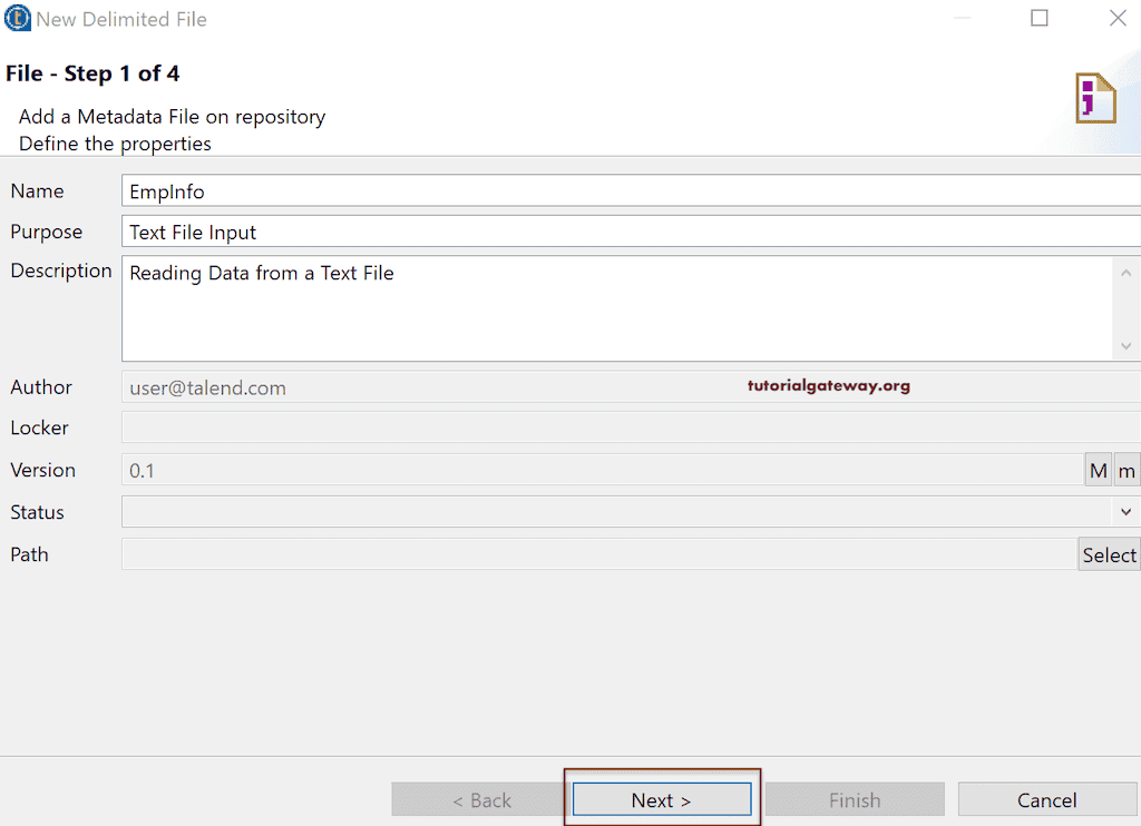 Read Text File in Talend 2