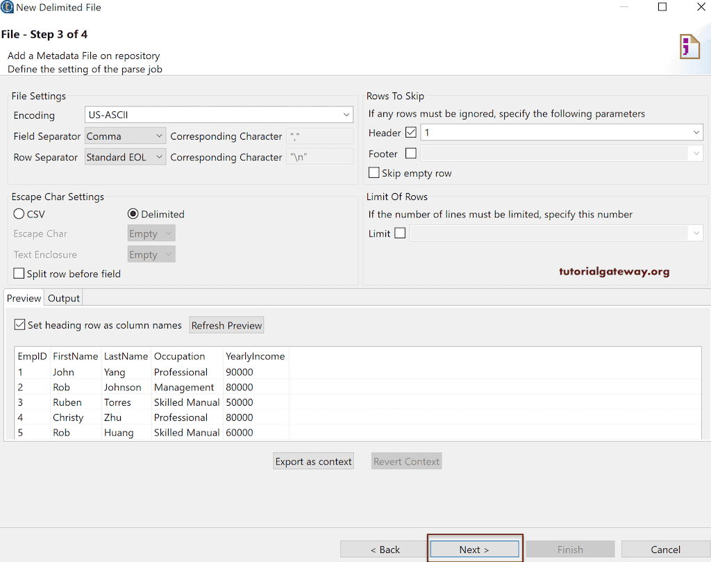 Read Text File in Talend 9