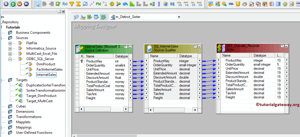 Remove Duplicates Using Sorter Transformation in Informatica 5