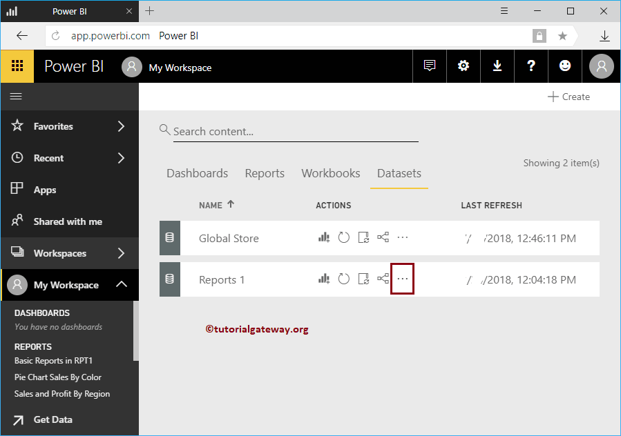 Rename a Dataset in Workspace 3