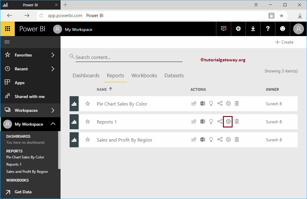 Rename a Report in Workspace 3