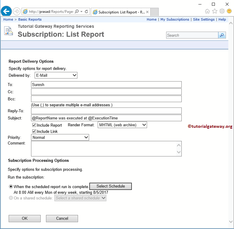 Fill To, CC, BCC, Subject, and. Priority for Email