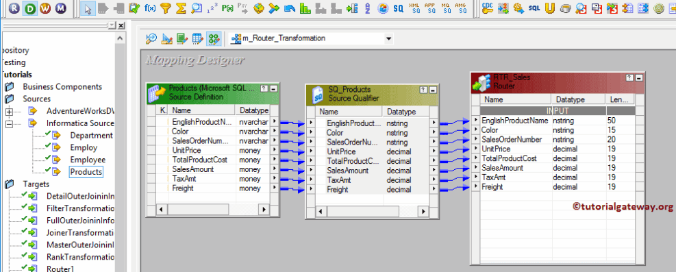 Router Transformation in Informatica 7