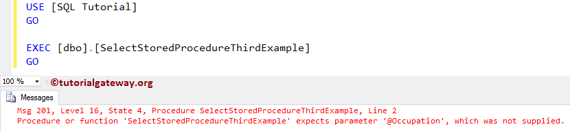 Expect Parameter input