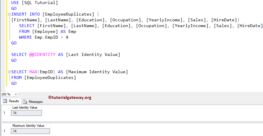 Extract last inserted value 3