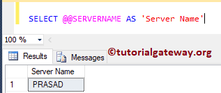 @@SERVERNAME Example
