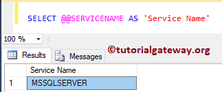 SQL @@SERVICENAME 1